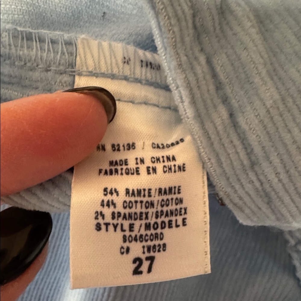 Guess Dusty Blue Frost Corduroy Jeans - Picture 3 of 8